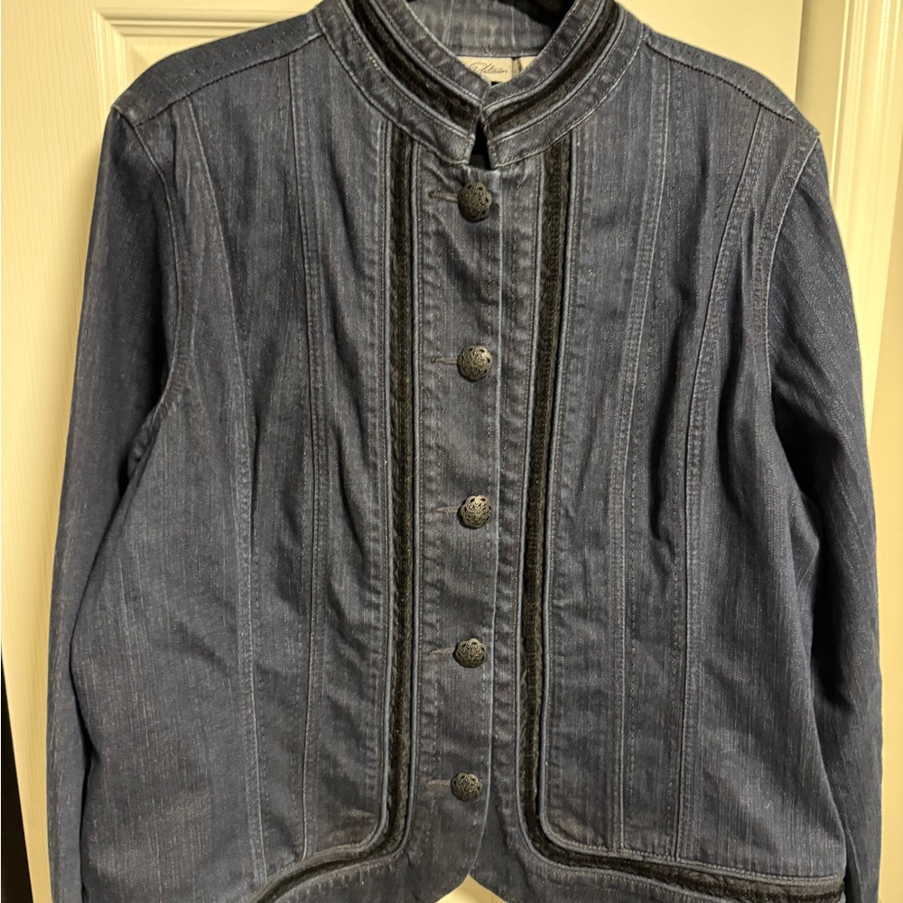 Classic Mandarin collar Women's Denim Jacket